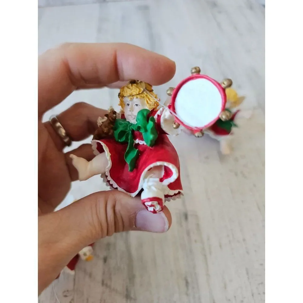 Silvestri Cheryl‎ Johnson Cherub ornament angel musical band drum Xmas tree